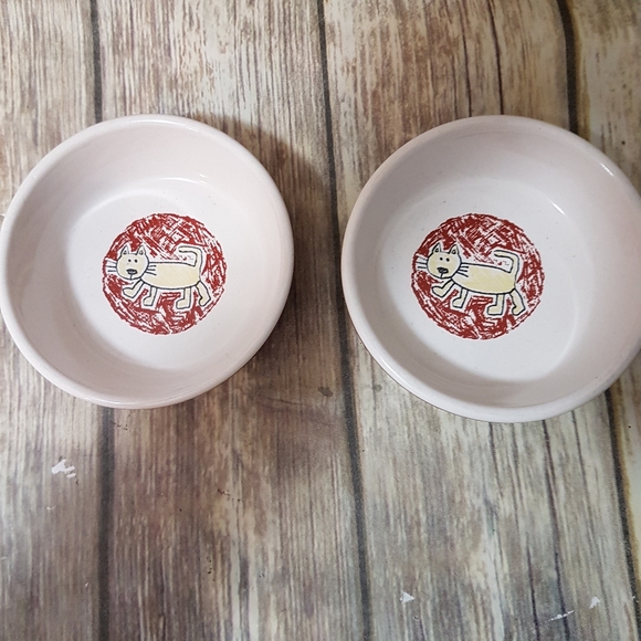 Set of 2 Cat Bowl Color Me Happy - Picture 2 of 5